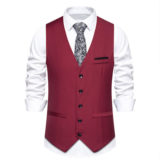 Herren elegante Anzugweste mit feiner Struktur und hochwertigem Material EB
