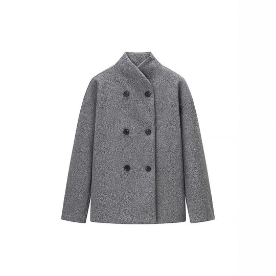 Damen Übergangsjacke mit doppelter Knopfleiste und weichem Stoff EB