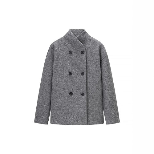 Damen Übergangsjacke mit doppelter Knopfleiste und weichem Stoff EB