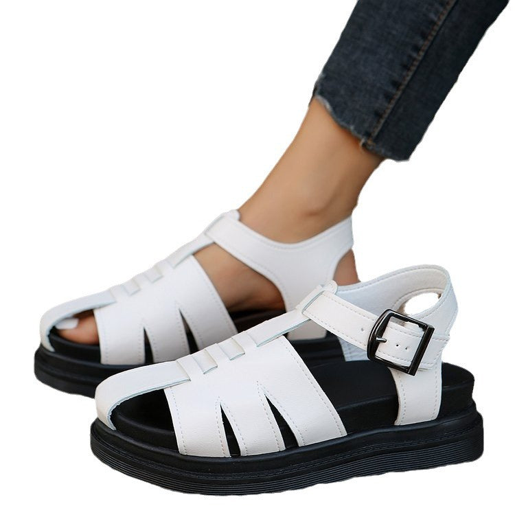 Damen Geschlossene Sandalen mit verstellbarem Riemen EB