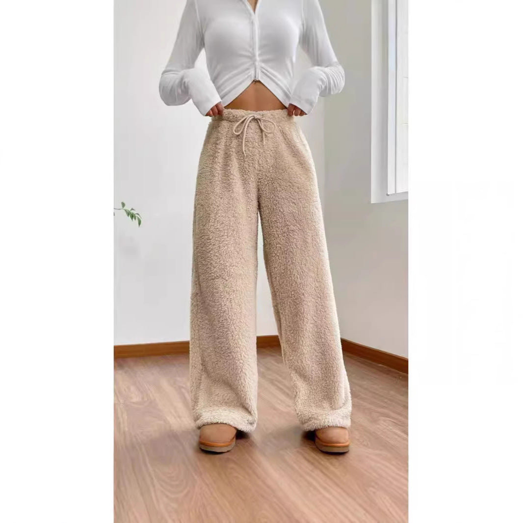 Damen Plüschstoff Freizeithose EB