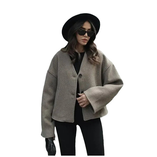 Damen Oversized Wolle-Blazer EB