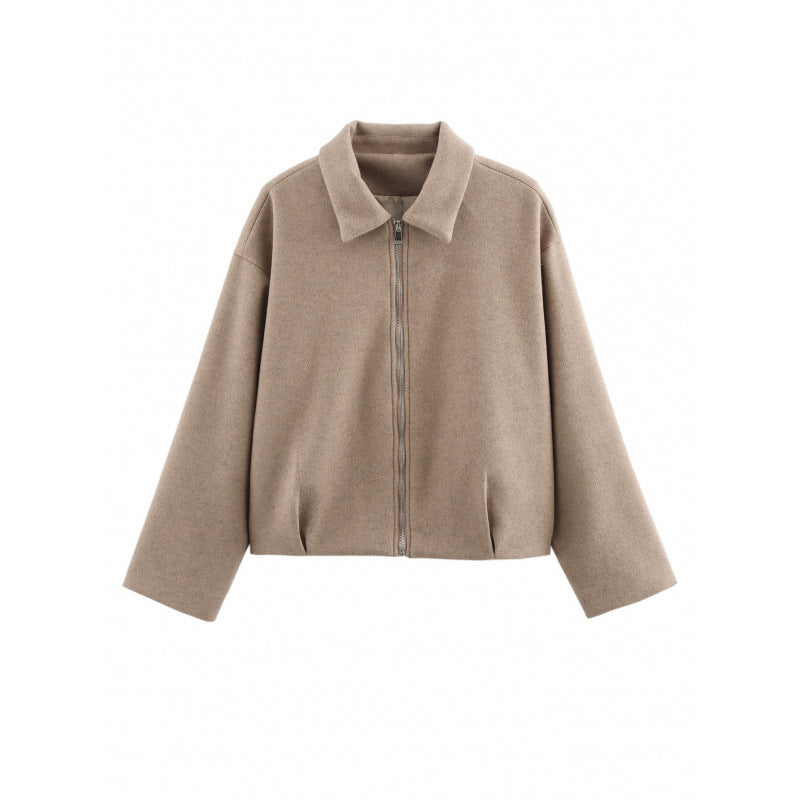 Damen elegante Fleece-Jacke mit Reißverschluss EB