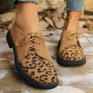 Damen bequeme Schnürschuhe mit trendy Wildleder-Optik EB
