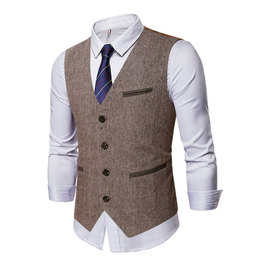 Herren elegante Weste mit modernem Schnitt und hochwertigen Details EB