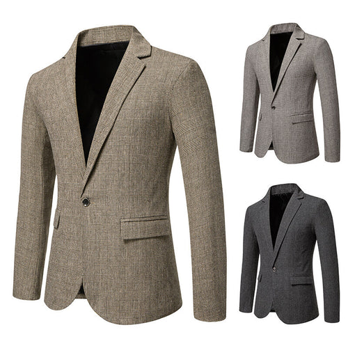 Herren eleganter Blazer mit feinem Karomuster EB