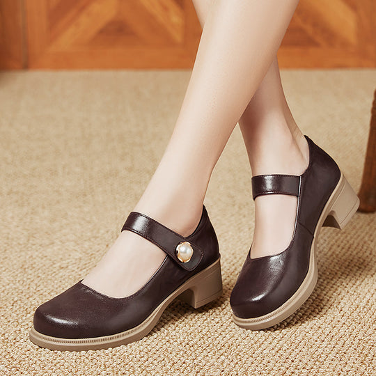 Damen Mary Jane Schuhe mit verstellbarem Riemen und bequemer Sohle EB