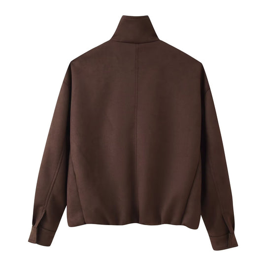 Damen elegante Steppjacke mit hohem Kragen EB
