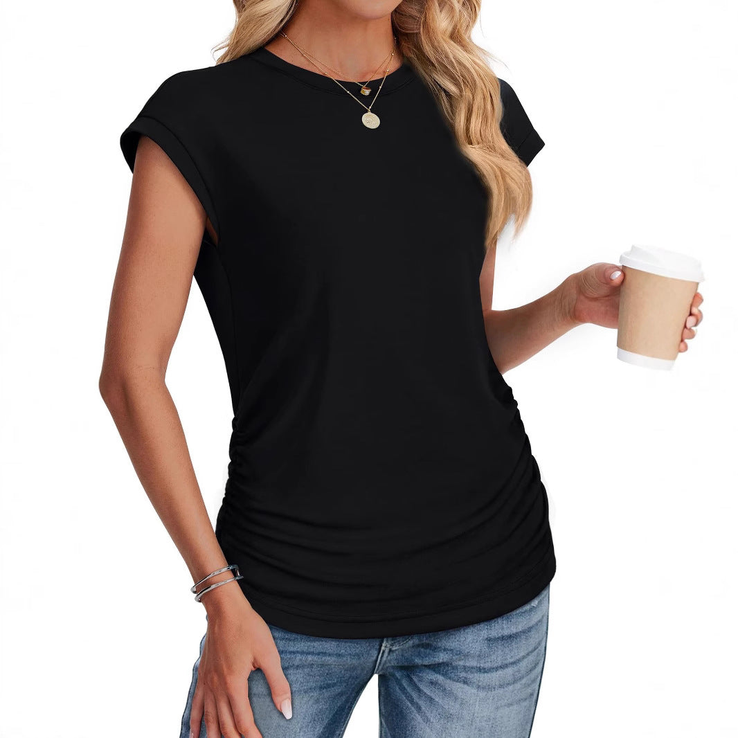 Damen Stylisches Oberteil mit lässigen Rüschendetails EB