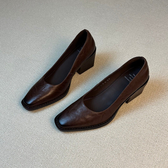 Damen elegante Pumps mit komfortablem Blockabsatz EB
