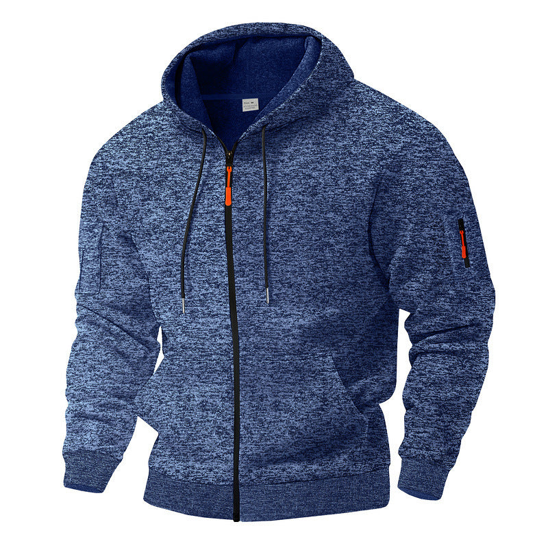 Herren Kapuzensweatjacke mit insbesondere atmungsaktiver Struktur und praktischen Taschen EB