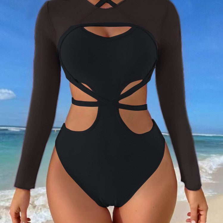 Damen Bikini-Set mit transparentem Oberteil und innovativem Schnitt EB