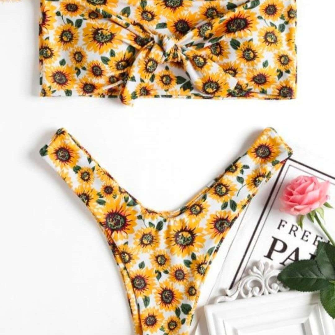 Damen Haarband mit verspieltem Sonnenblumenmuster EB