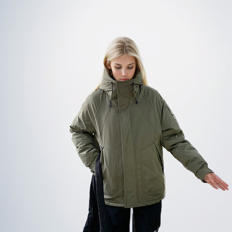 Damen isolierte Funktionsjacke mit hohem Kragen und strategischen Taschen EB