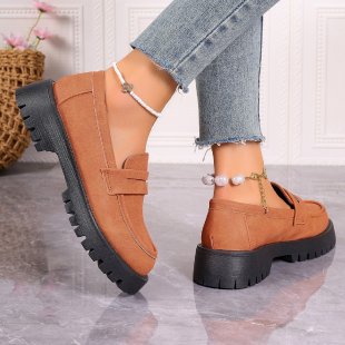 Damen Loafer mit modischem Bund und rutschfester Sohle EB