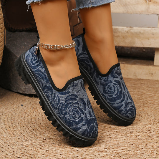 Damen Slip-On Sneaker mit tierischem Muster EB