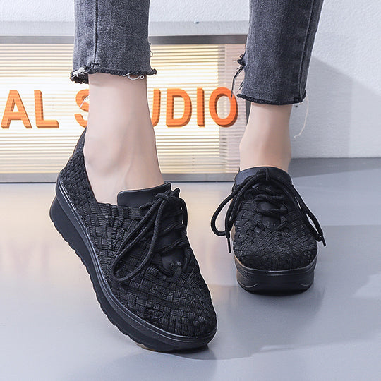 Damen Freizeit-Sneaker mit modernem geflochtenem Design und komfortabler Sohle EB