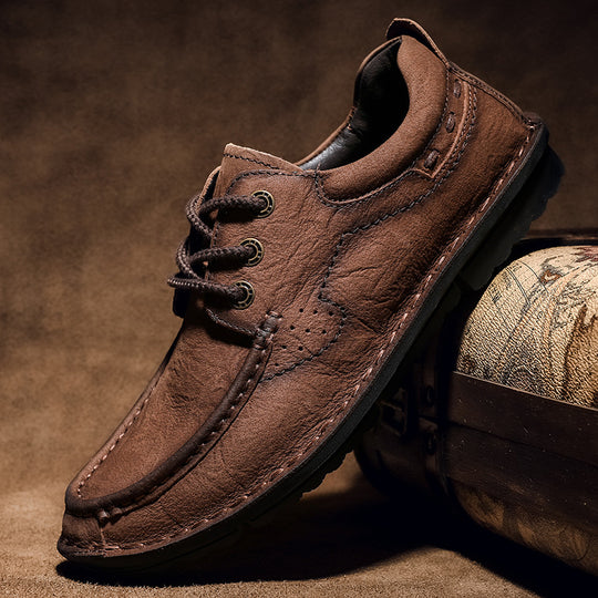 Herren Premium Mokassins mit hochwertigem Leder und rutschfester Sohle EB
