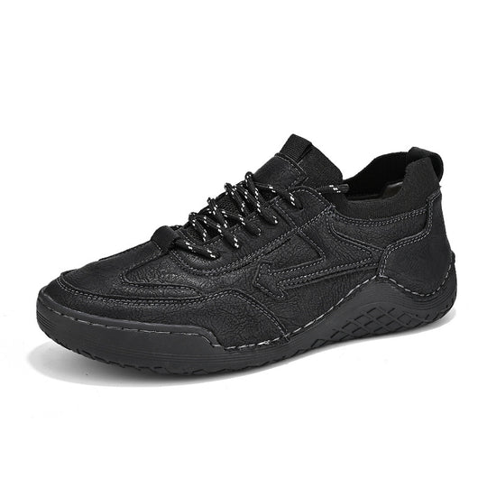 Herren Sportliche Leder Sneakers mit atmungsaktiver Sohle EB