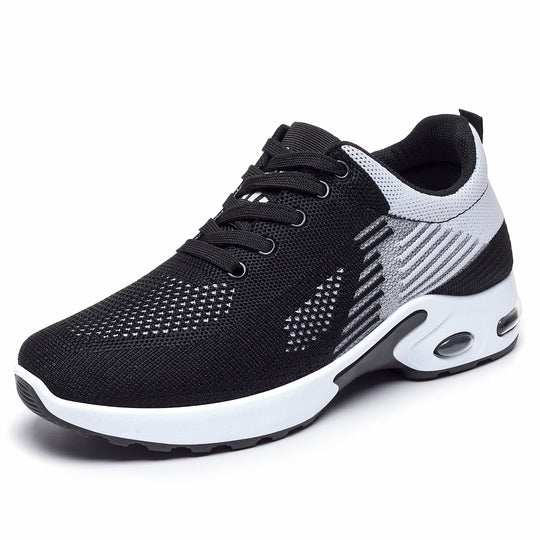 Damen nan atmungsaktive Strick-Sneaker mit Luftpolstersohle und gepolstertem Knöchelabschluss EB