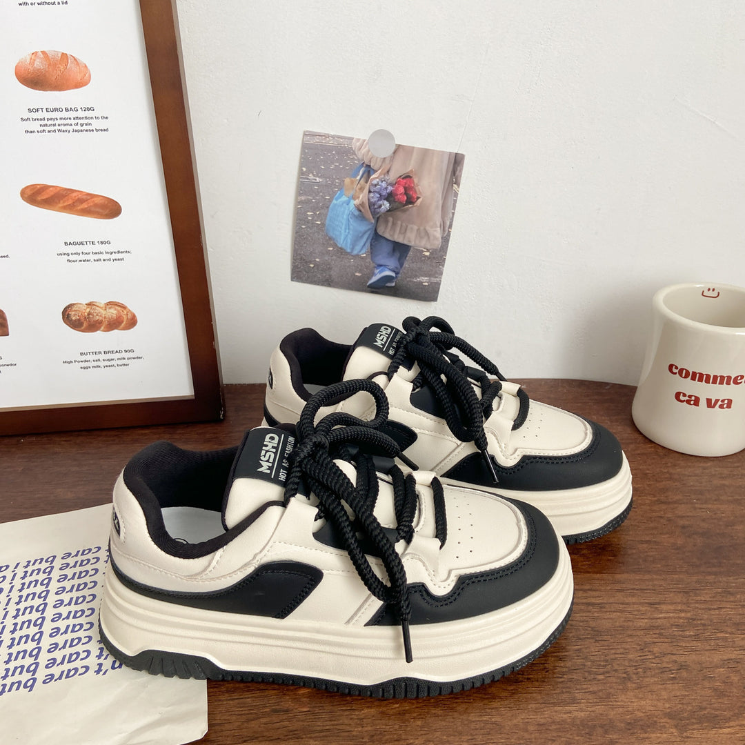 Damen Modische Sneakers mit innovativer dicker Sohle und atmungsaktivem Obermaterial EB