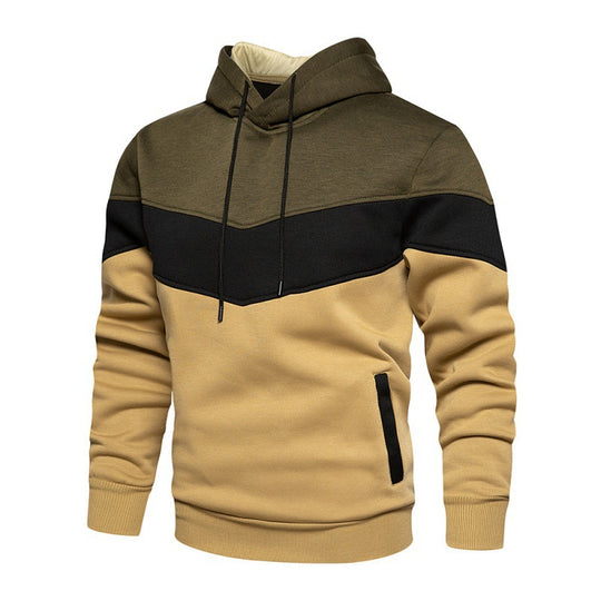 Herren Sportlicher Kapuzenpullover mit modernem Farbblockdesign und atmungsaktiven Eigenschaften EB