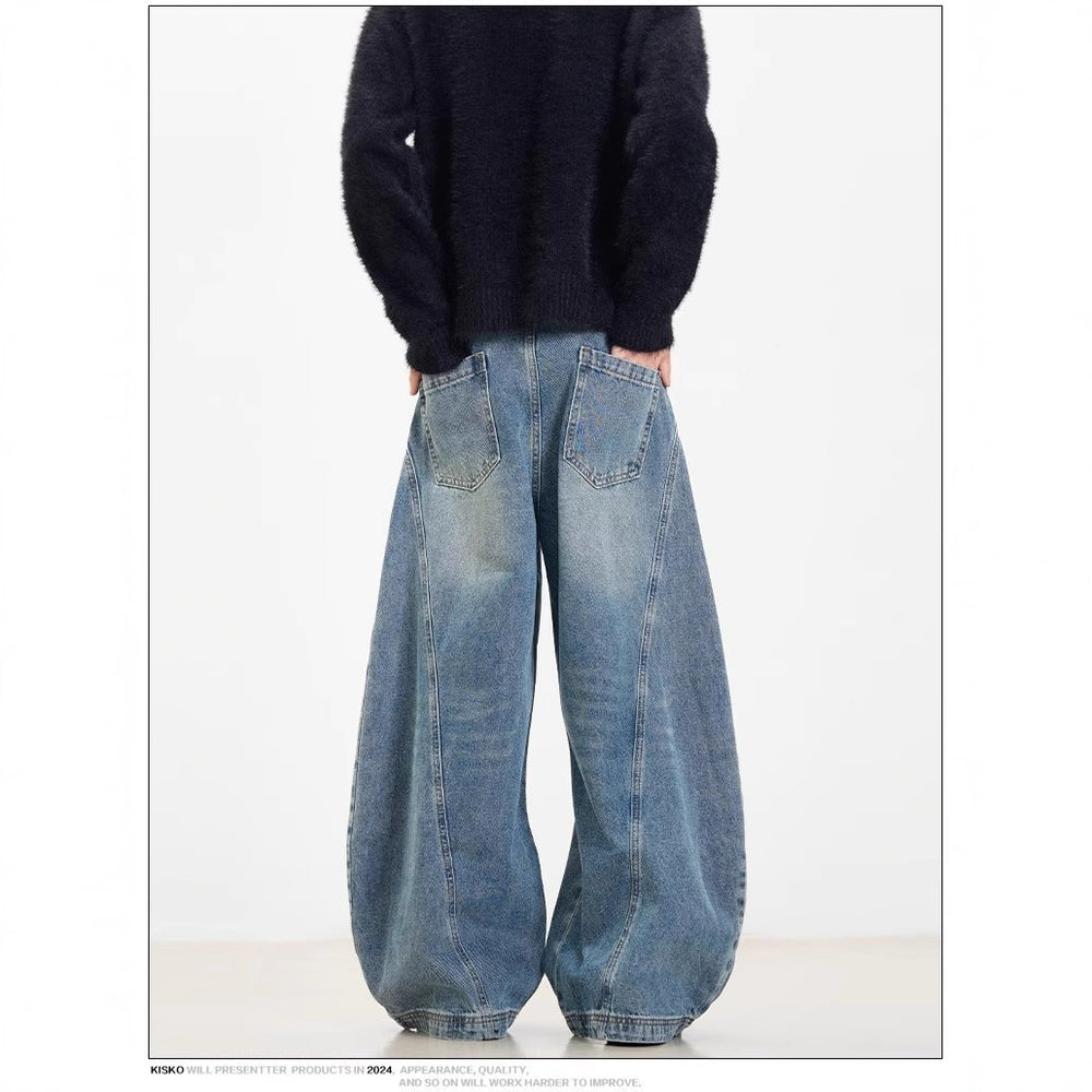 Damen Weit geschnittene Jeanshose EB