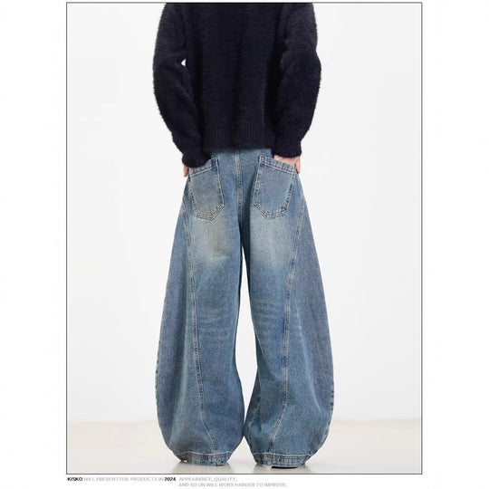 Damen Weit geschnittene Jeanshose EB