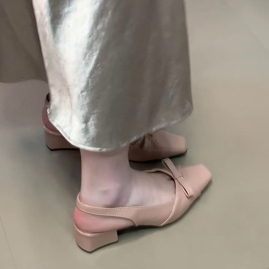 Damen elegante Slingbacks mit schicker Schleifenverzierung EB