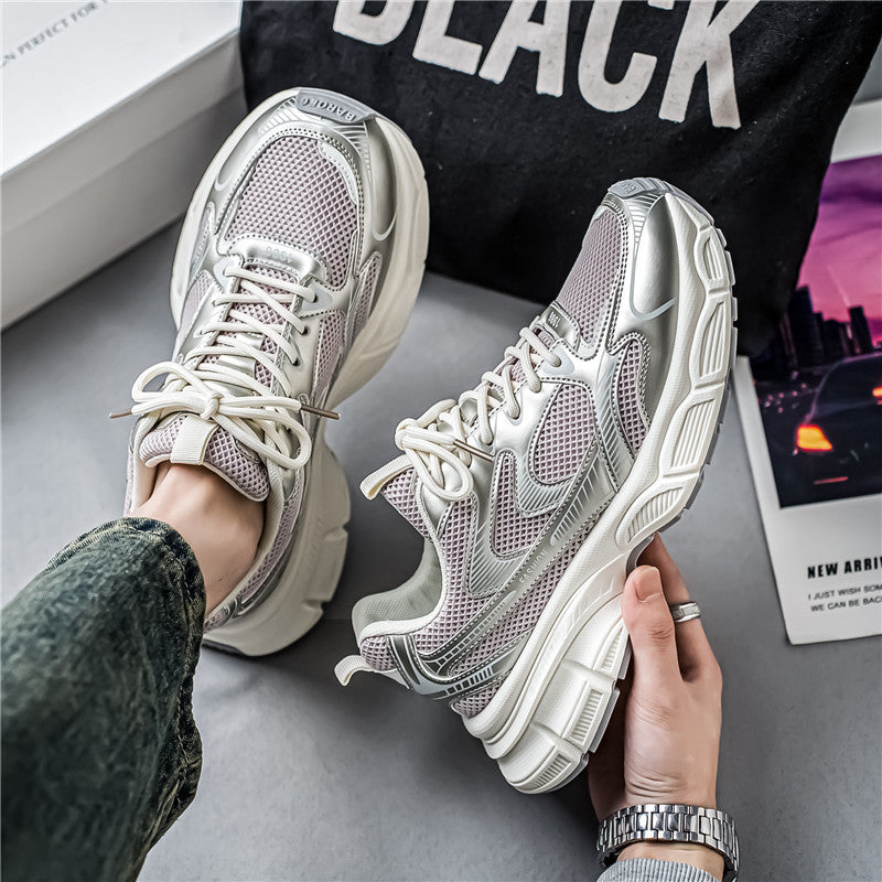 Damen Sportliche Trend-Sneaker mit atmungsaktivem Mesh-Obermaterial und dämpfendem Sohlenprofil EB