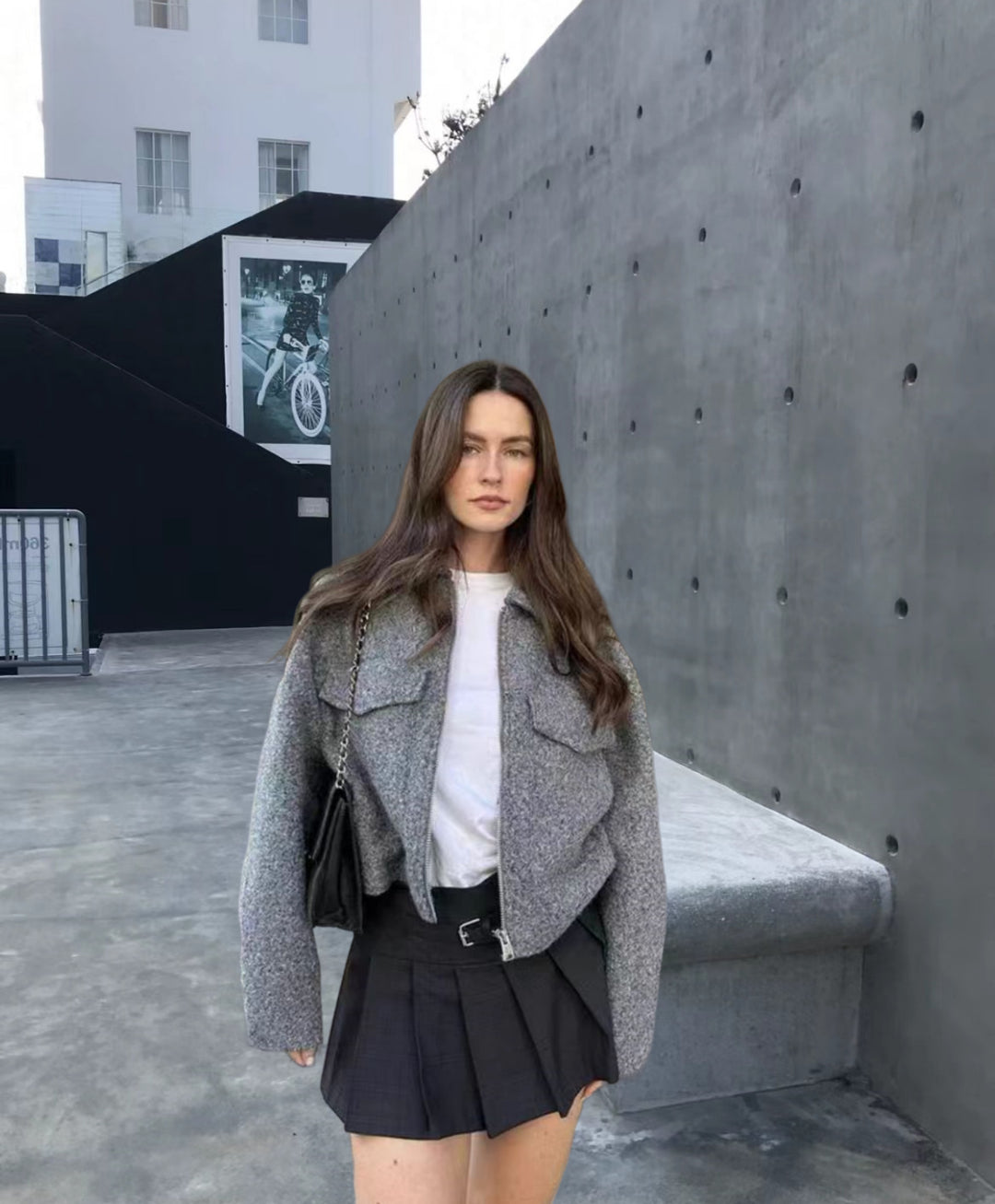 Damen Modische Jacke aus hochwertigem Material mit strukturiertem Schnitt EB
