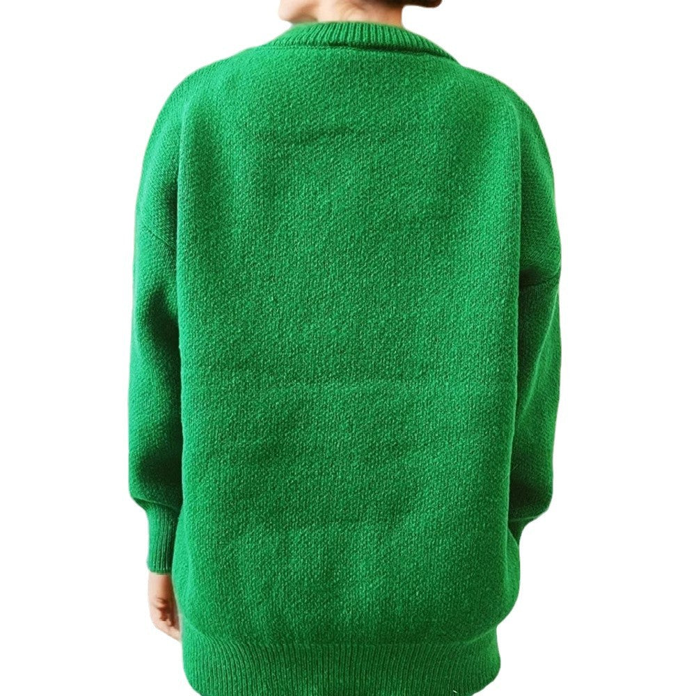Damen Weihnachts-Pullover mit 3D-Elementen und festlichen Applikationen EB