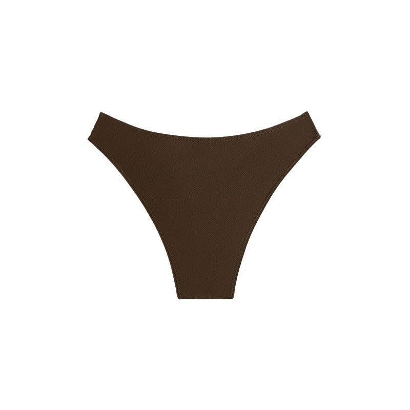 Damen Hochgeschnittener Bikini mit perlenverzierten Details EB