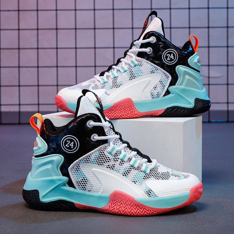 Damen Sportliche Basketball-Sneaker mit atmungsaktivem Mesh-Obermaterial und dämpfender Sohle EB