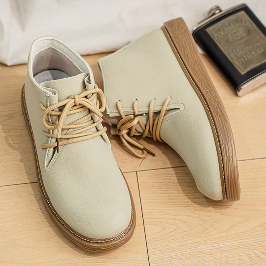 Damen Bequeme Ankle Boots mit hochgezogenem Kragen und rutschfester Sohle EB