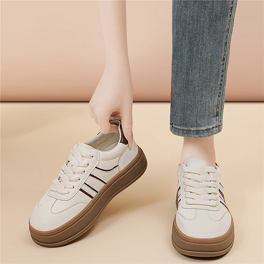 Damen Bequeme und modische Sneakers mit Plattformsohle EB