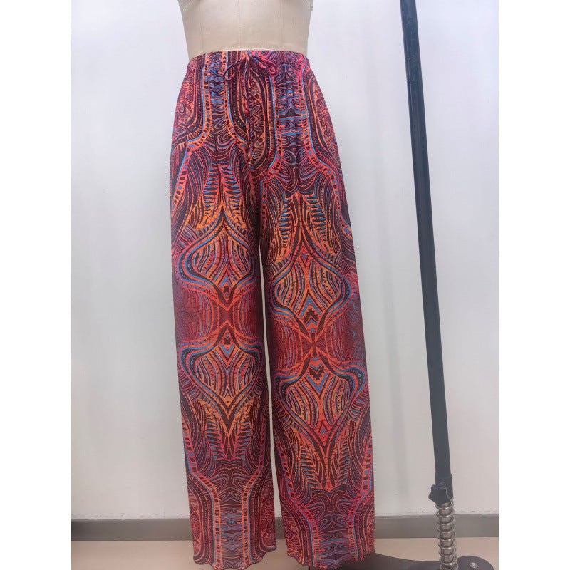 Damen Strandhose mit modischem Zebra-Muster EB