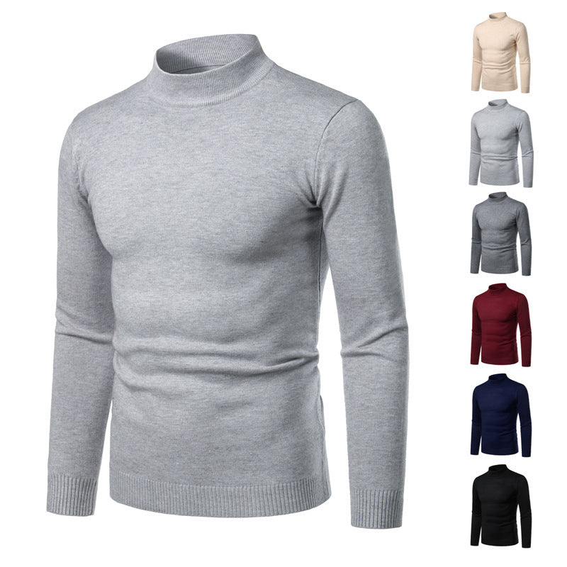 Herren warme Rollkragenpullover aus feinem Strickmaterial EB
