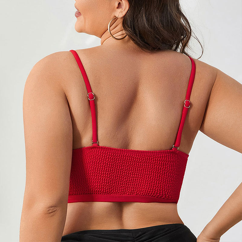 Damen Triangel-Bikini-Oberteil mit strukturierter Oberfläche EB