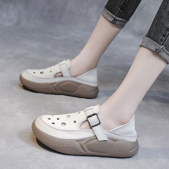 Damen modische Clogs mit praktischer Schnalle EB