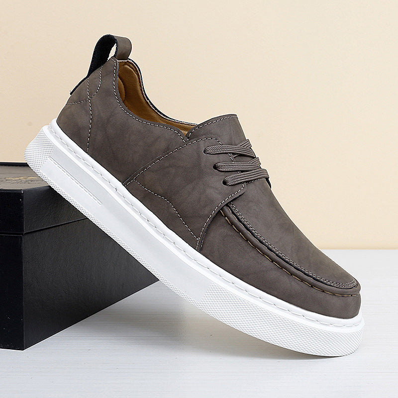 Damen Modische Leder Sneakers im sportlichen Design EB