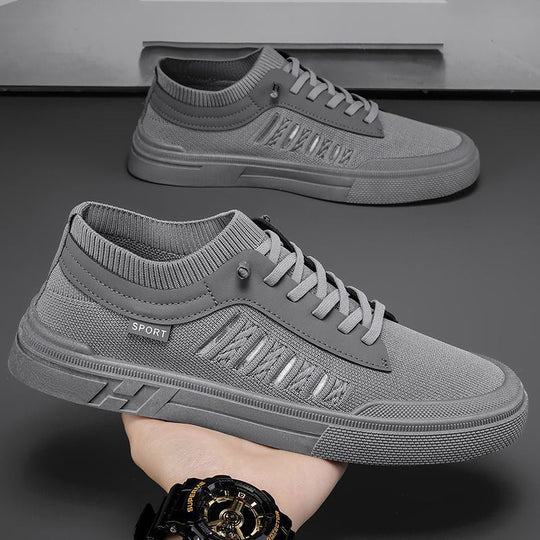 Damen modische Sneakers mit atmungsaktiver Oberflächenstruktur und dämpfender Sohle EB