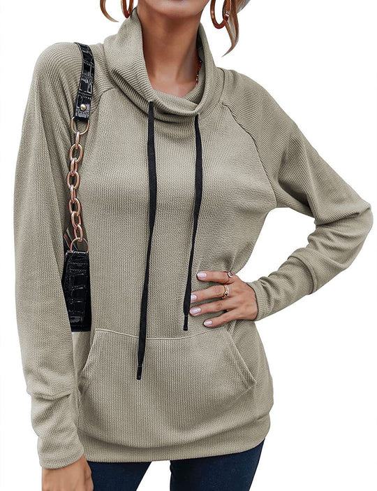 Damen modischer Kapuzensweater mit praktischen Taschen und ergonomischem Schnitt EB