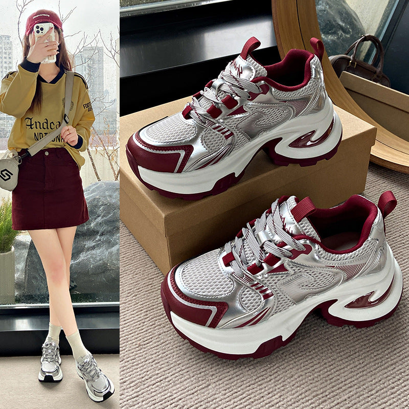 Damen Sportliche Sneakers mit atmungsaktivem Obermaterial und dämpfender Laufsohle EB