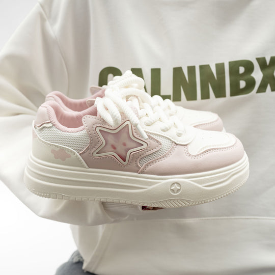 Damen Sneakers mit einzigartigem Sternendesign und bequemer Dämpfung EB