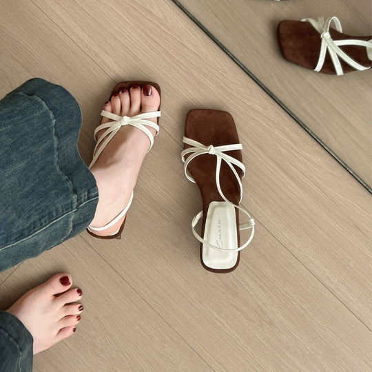 Damen Elegante Slingback-Sandalen mit modischem Riemen und komfortablem Absatz EB