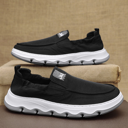 Herren eleganter Slipper-Sneaker mit elastischem Einstieg und stoßdämpfender Wellensohle EB