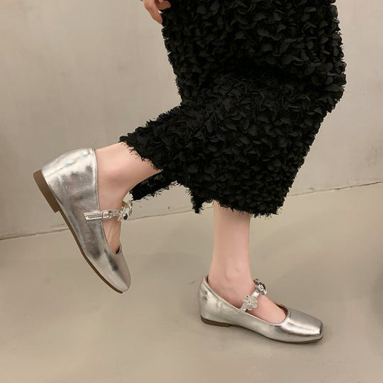 Damen elegante Ballerinas mit floralen Akzenten und komfortablem Fußbett EB