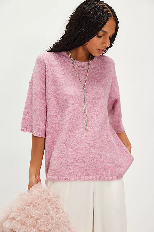 Damen Stylish halbtransparentes Sweatshirt mit Spitze und lässigem Schnitt EB