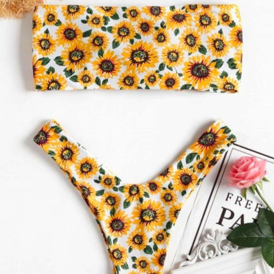 Damen Haarband mit verspieltem Sonnenblumenmuster EB